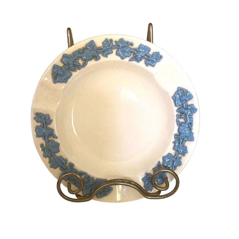 Wedgwood Queensware White With Blue Ivy Ashtray 6 Inches Vintage EUC